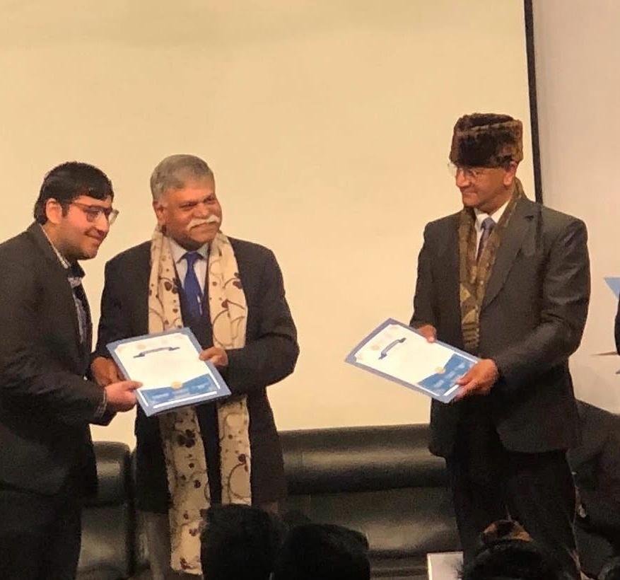Certificate ceremony at Kathmandu School of Law with the former Attorney General of Nepal