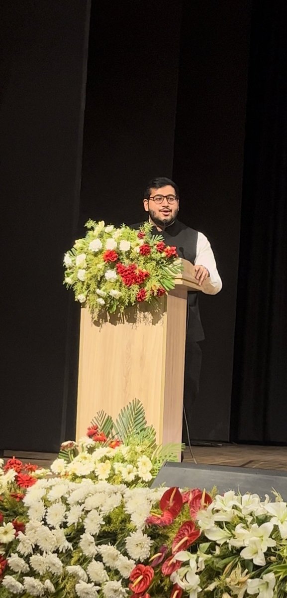 Addressing the audience at Shri Ram College of Commerce